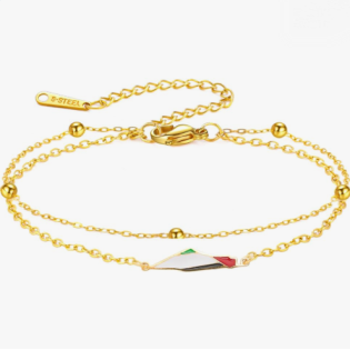 Map Themed Adjustable Bracelet in Epoxy Resin